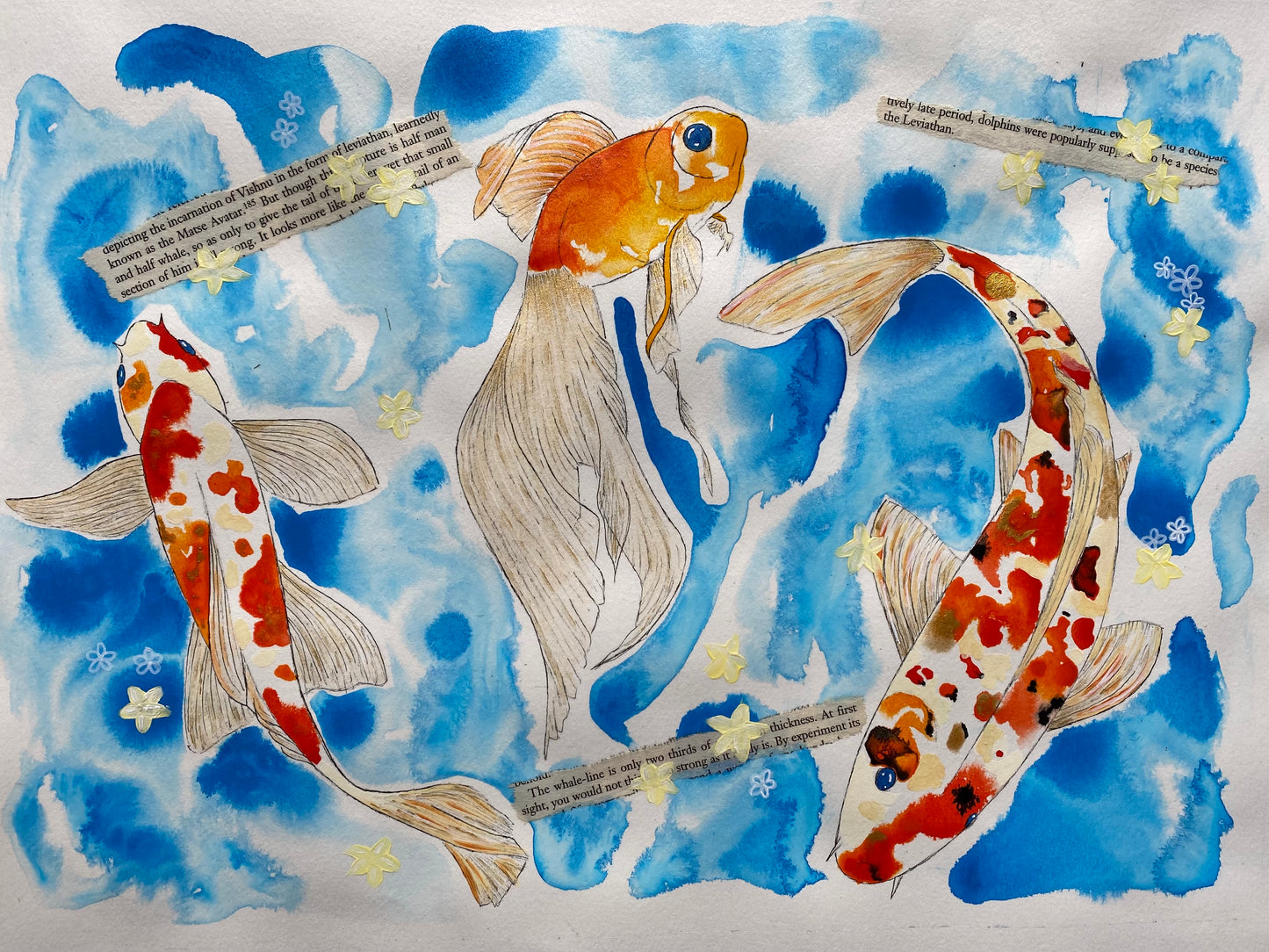 Playing Koi Print